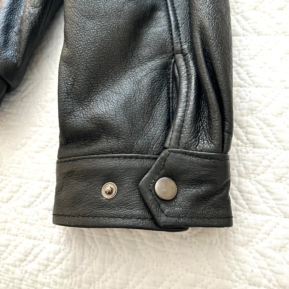 Like New CroftandBarrow Men’s Quilt Lined Leather Bomber Jacket Black Size Med. - Picture 8 of 17